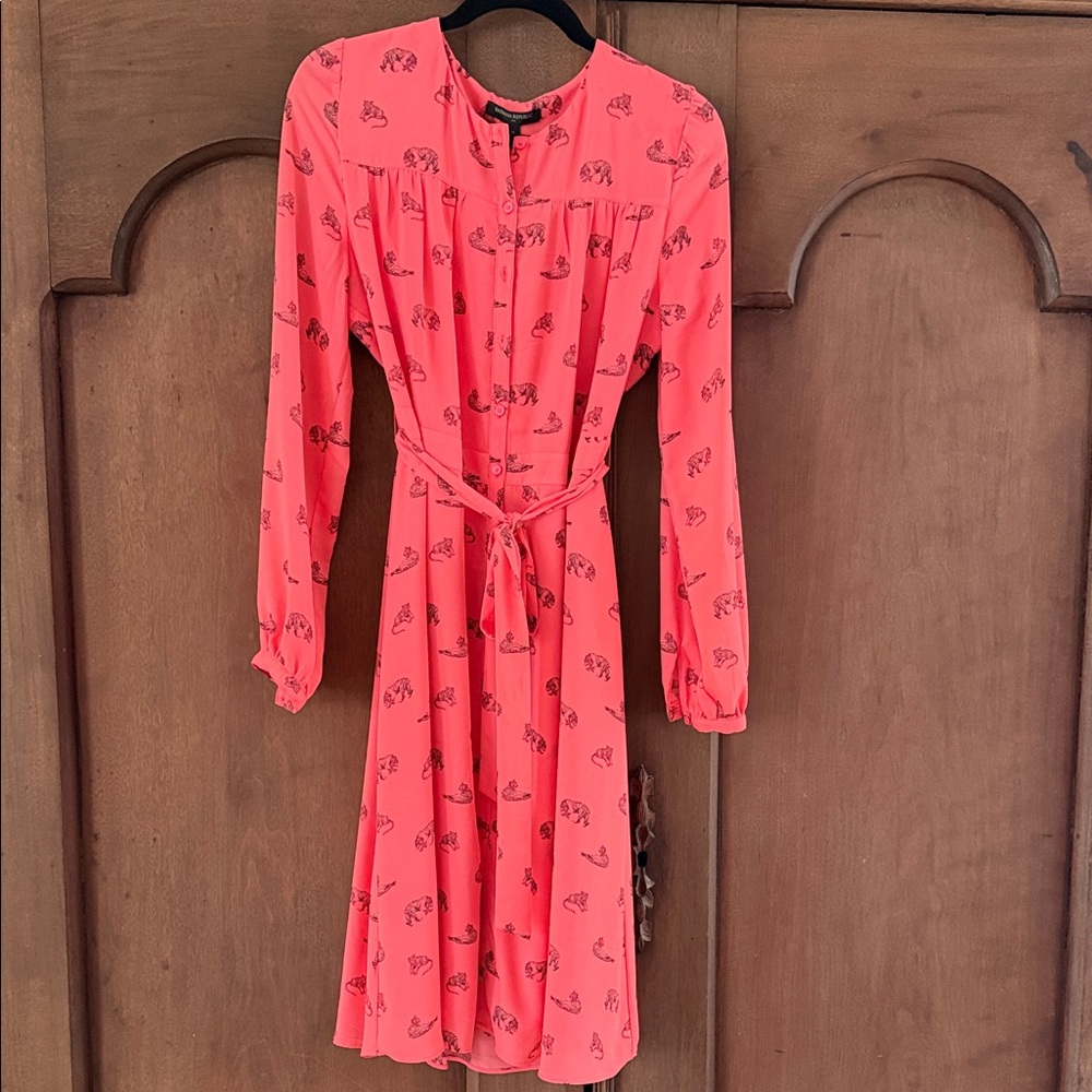 NWT Banana Republic Coral Long-Sleeve Tie-Waist 12